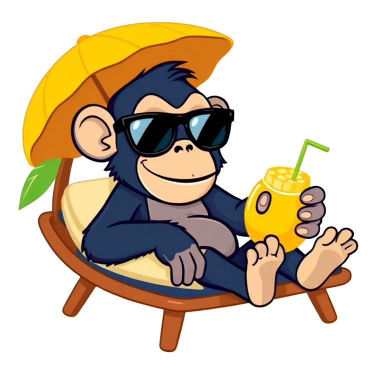 BoardingChimp relaxing, unbothered