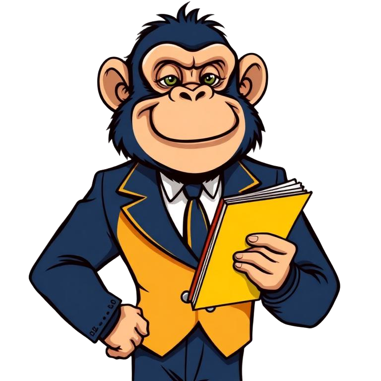 Chimp dressed for a nice restaurant